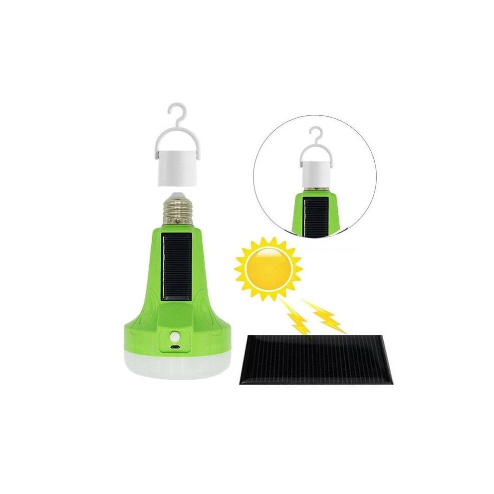 12W Pure White LED Solar Rechargeable Tent Camping Flashlight Emergency Lamp  AC165-265V