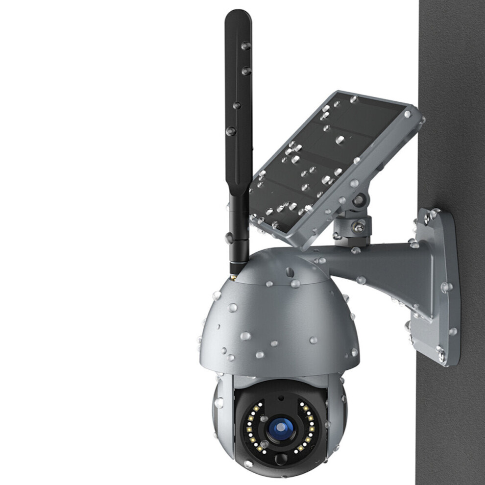 1080P Solar Powered Camera IP66 2 Million Outdoor Security Monitor APP Control Night Vision  Sound-light Alarm Surveillance