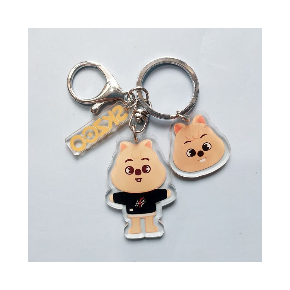 ( Han Silver) Skzoo Keychain Acrylic Stray Kids Cartoon Kpop Fans Gift Collection Pendant