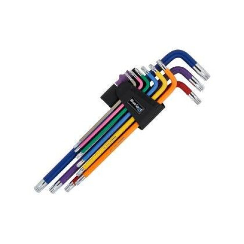 BlueSpot BlueSpot 9pc Extra Long Colour Coded Tamper Torx Key Set T10 - T50 15302 1