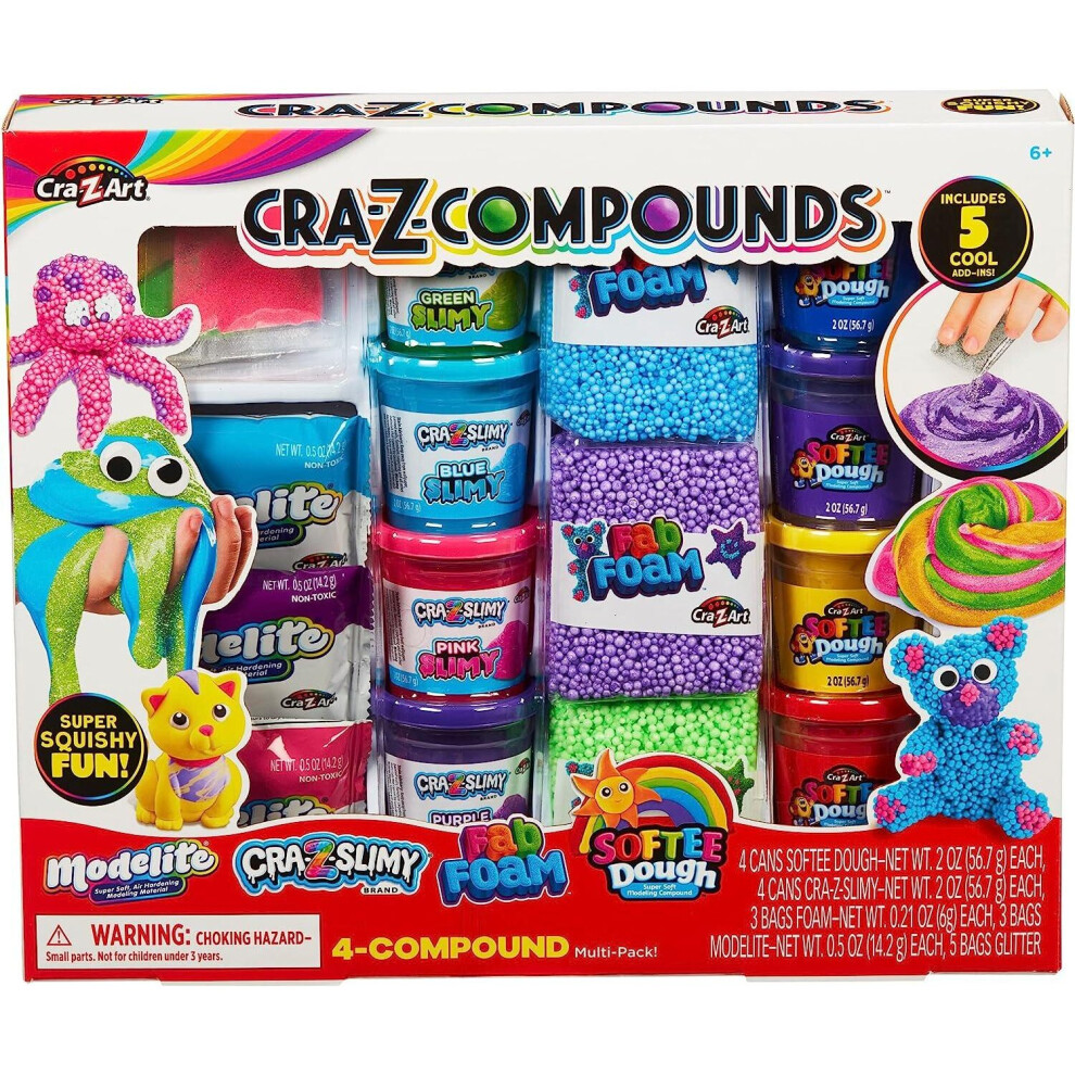 Cra-Z-Slimy Slime Compound Set Toy 4 Compound Pack