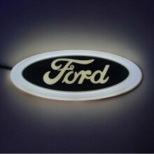 (White) 145mmx56MM 4D LED FORD OVAL BADGE EMBLEM FOCUS