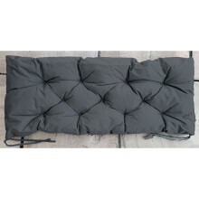 (143cm x 52cm x 6cm, Grey) Waterproof Outdoor Chair Bench Pads Garden CHUNKY Bench Seat Pads