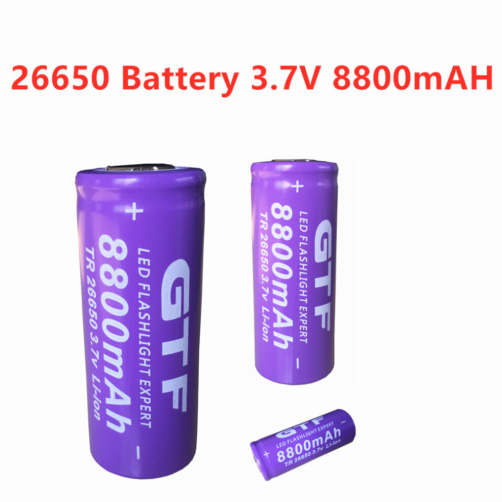 (3.7 V 4 PCS battery, 4 PCS battery) 2021 V 100% Mah Li-ion Rechargeable Battery For Led Flashlight Torch Accumulator Novelty 3.7 26650 8800