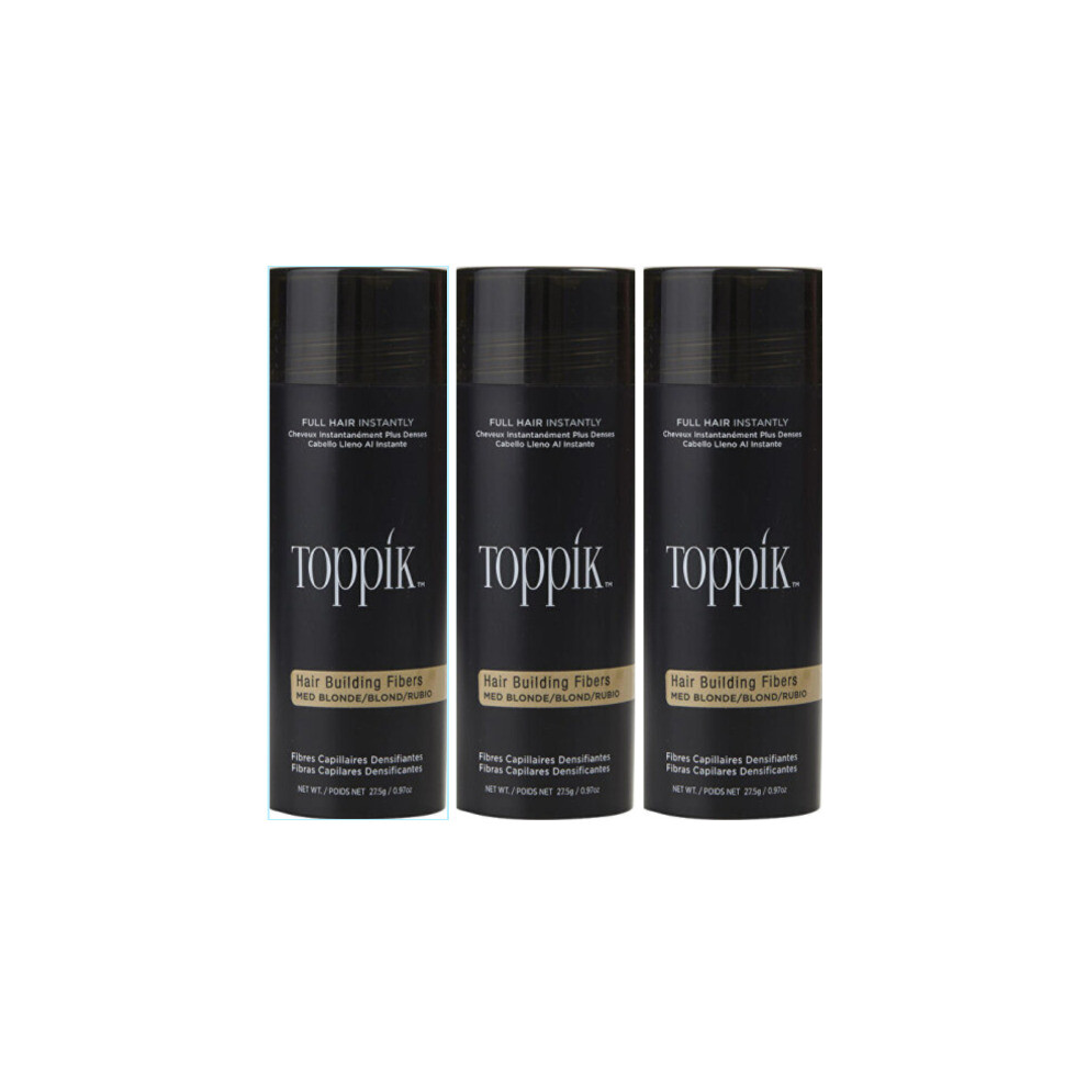 Toppik Hair Building Fibers - # Medium Blonde 27.5g/0.97oz( pk3)