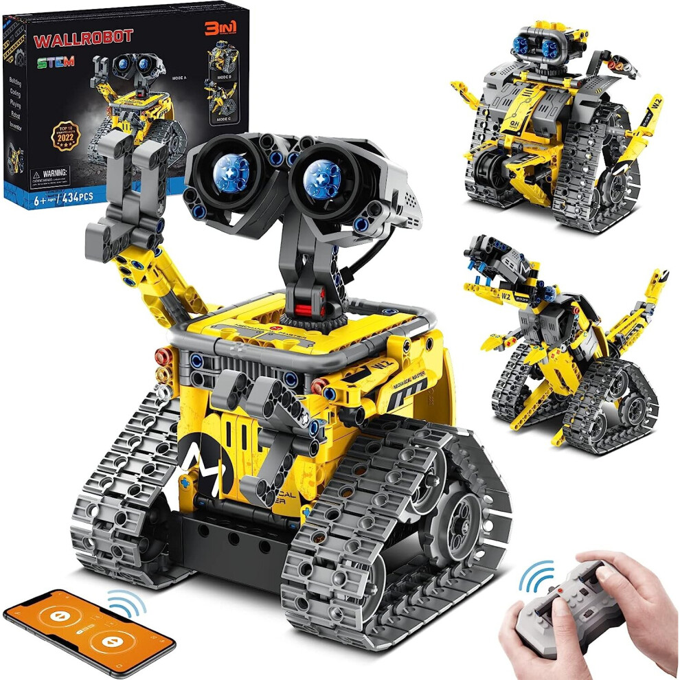 Vepower Stem Robot Building Kit For Kids Ages 8-12, Remote & App Controlled Creator 3In1 Robot/Explorer Robot/Mech Dinosaur Toys Set