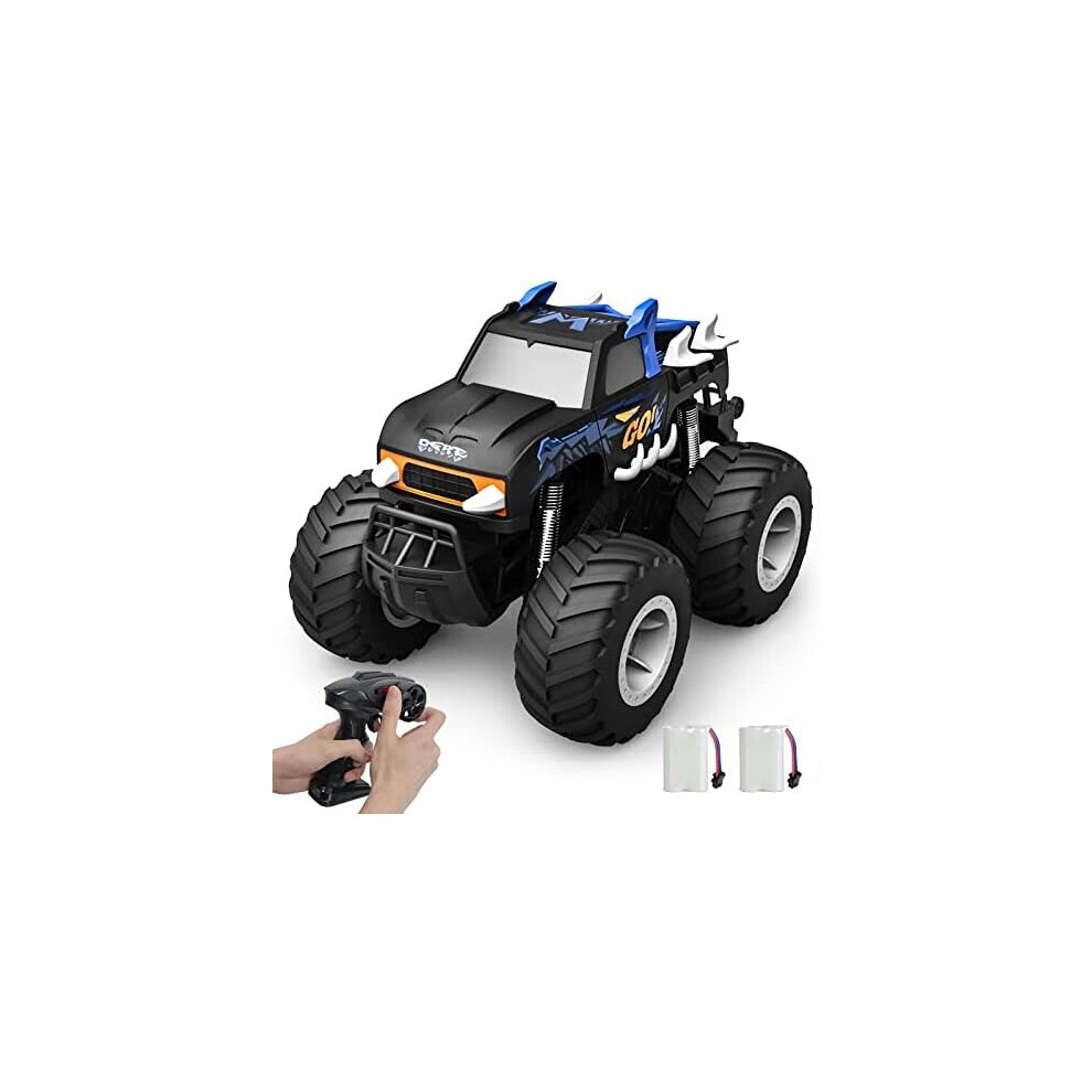 Kadayaya Monster Truck Remote Control Car1:16 Scale Rc Monster Truck 4Wd Rc Water Proof Crawler All Terrain 360 Flips Amphibious Vehicle With 2 Rechargeable