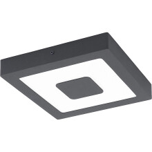EGLO LED Outdoor Ceiling Lamp Iphias, 1 Bulb Outdoor Light for Wall and Ceiling, Cast Aluminium and Plastic, Colour  Anthracite, White, IP44