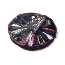 Shoe Go Round: Space-Saving Circular Shoe Organizer for 12 Pairs - Under-Bed Storage with Dust Cover and Dual Handles