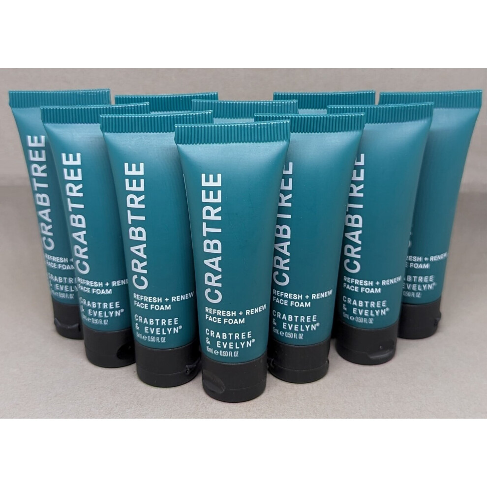 10x CRABTREE Refresh + Renew Face Foam 15ml Tubes (10x 15ml)