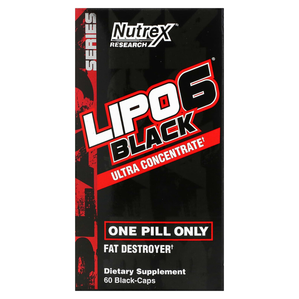 Nutrex Research, LIPO-6 Black, Ultra Concentrate, 60 Black-Caps