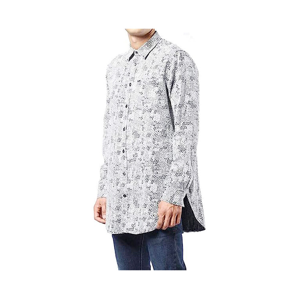 Diesel (Off M) S Filty 0Nane Mens Shirt Long Sleeve Camicia New White