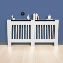 (Verticel, Extra Large 172 x 19 x 92cm) 92cm Tall Radiator Cover Modern Cabinet MDF Slats Wood Grill