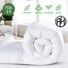 (15 Tog, Double) Anti-Allergy Duvet Tog Winter Warm Soft Quilt