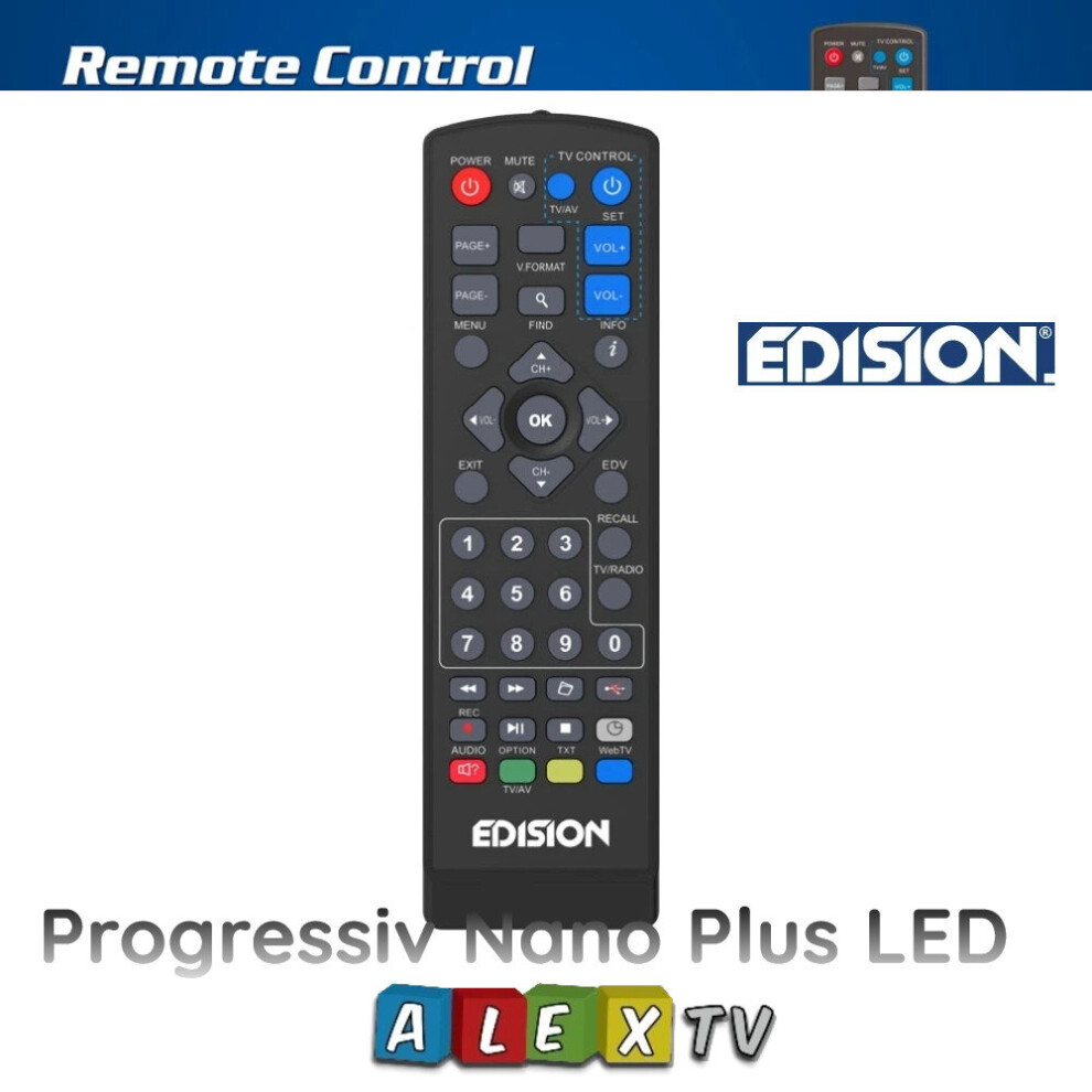 Photos - Remote control Edision Progressiv Nano Plus LED HD Genuine Replacement  RCU1