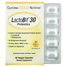 LactoBif Probiotika, 30 Milliarden KBE, 60 Veggie-Kapseln