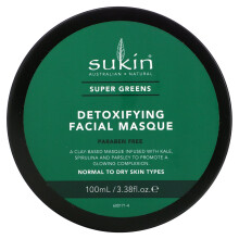 Super Greens, Detoxifying Facial Masque, 3.38 fl oz (100 ml)