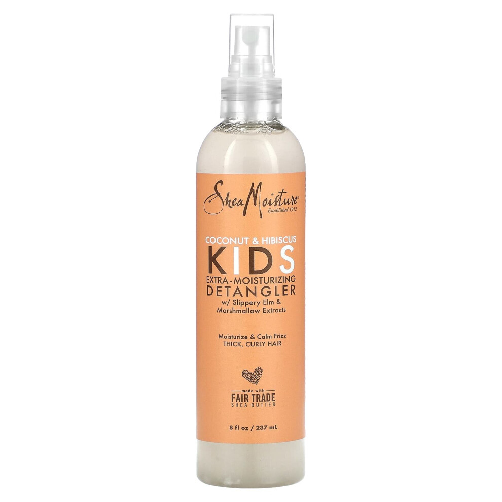 Shea Moisture Kids Extra-Moisturizing Detangler, Coconut & Hibiscus, 8 Fl Oz (237 Ml)