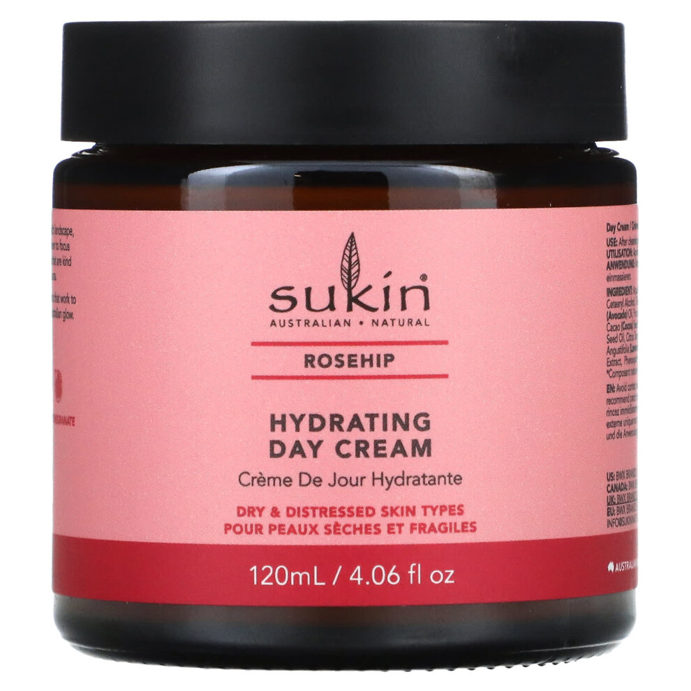 Hydrating Day Cream, Rosehip, 4.06 fl oz (120 ml)