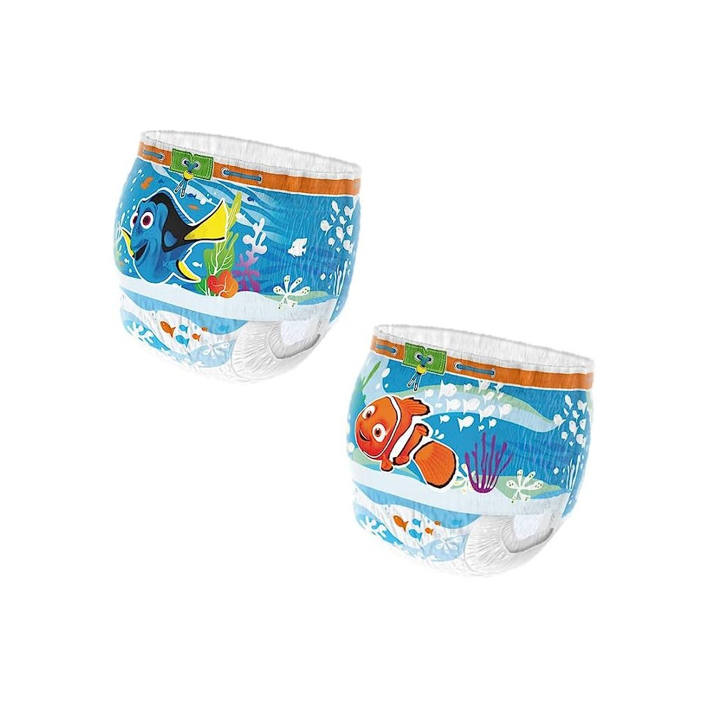 Huggies Little Swimmers, Swim Nappies, Size 5-6 - 33 Pants - Maximum Protection Swimming Nappies With Leak Guards - All-Round Stretchy Waistband