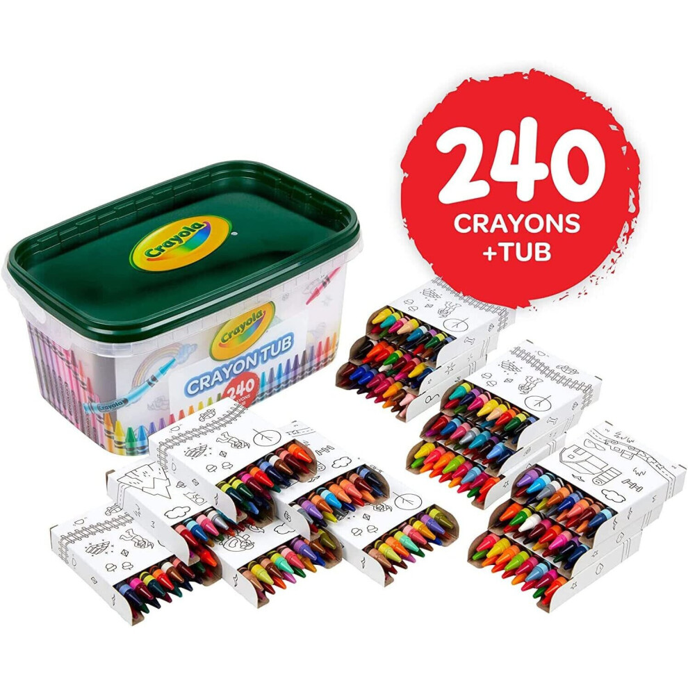 240 x Crayola Crayons Crayons Color MAX Arts And Crafts Large Tub