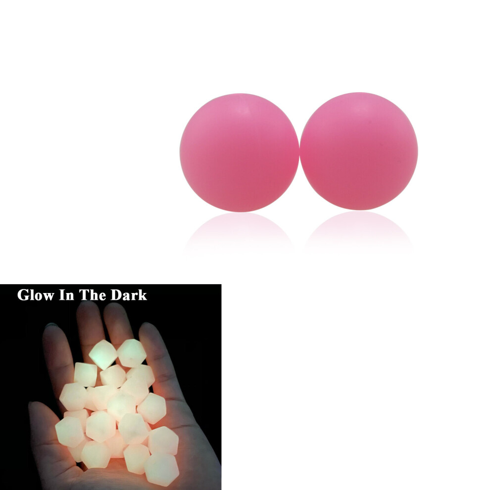 (Glow A White-15mm) 100pcs 20mm Silicone Beads Glow In The Dark Rainbow Beads Teething Round Beads Pacifier Chain BPA Necklace Silicon Teether