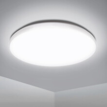 (White) Extrastar 18W LED Round Surface Mount Integrated Ceiling / Flush Light cold white, bathroom waterproof IP54
