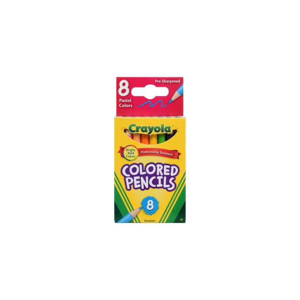 Crayola 16 X Colored Pencils Pastel Arts And Crafts School Stationery Multicoloured