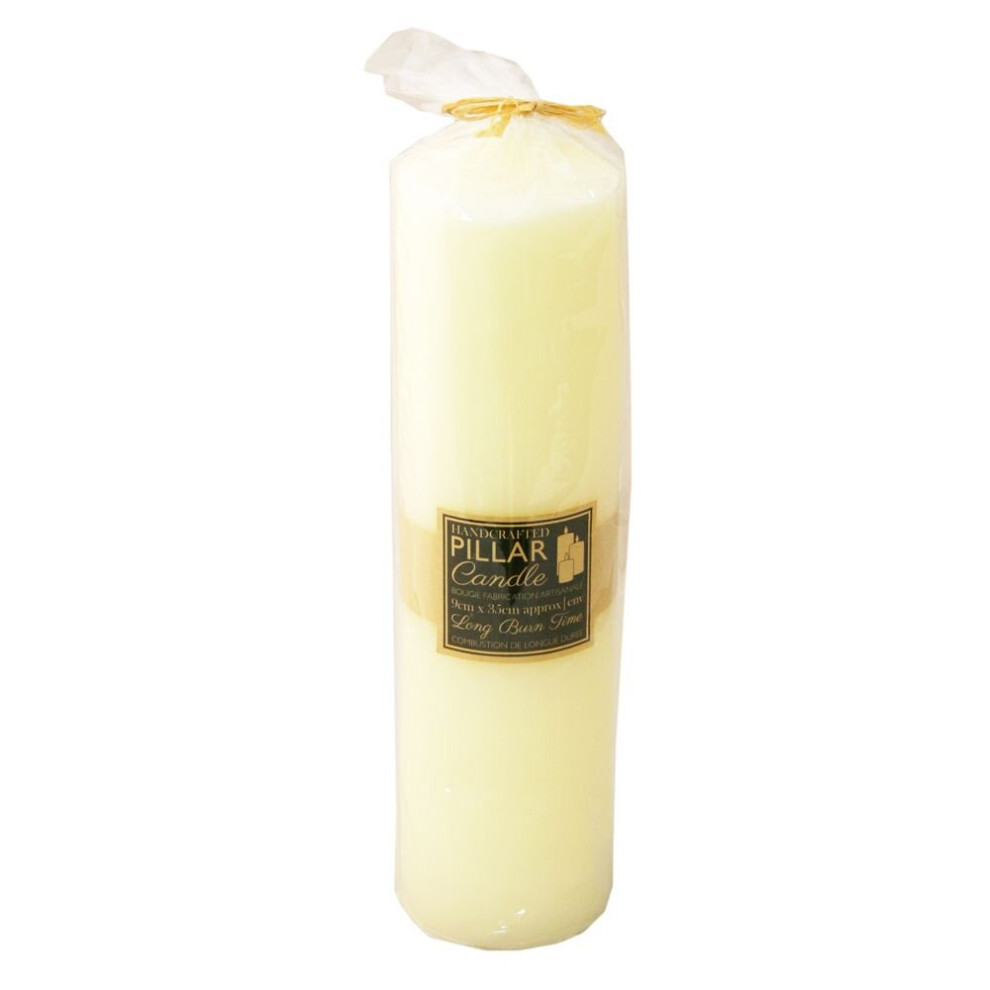34X9Cm Hand Crafted Church Wax Pillar Candle White-image-OPC-PNS29J-NEW
