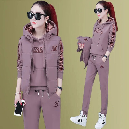 Women Casual 2 Piece Tracksuit Pant Casual Shirt Sex Sport Hoodie Athletic  Set