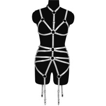 Sexy Body Harness Suspenders Bodysuit Women Leather Set Waist To Leg Bondage Cage Waistband Stockings Garter Belt Bdsm Erotic