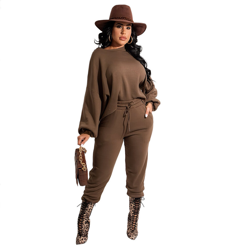 Pure Loose European And American Womens Boutique Velvet Fabric Solid Two-Piece Set BN7237-image-OPC-PBWN7B6-NEW