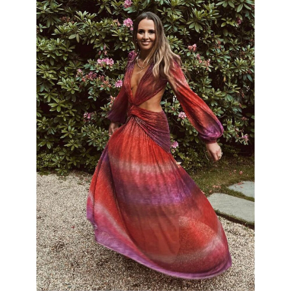 Sexy V-Neck Backless Hollow Out Dress Summer Women Lantern Sleeve Club Party Long Maxi Dresses Tunic Beach Cover Up A916-image-OPC-PBWN7WC-NEW