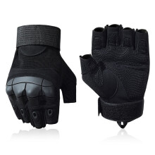 (Black-L) Tactical Gloves Men And Women Outdoor Half-finger Protective Sports Training Outdoor Military Fans Special Forces Riding Gloves