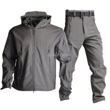 Windproof Jacket + Pants Airsoft Paintball Camouflage Softshell Clothes Waterproof Tactical Jacket Cargo Pant Suit