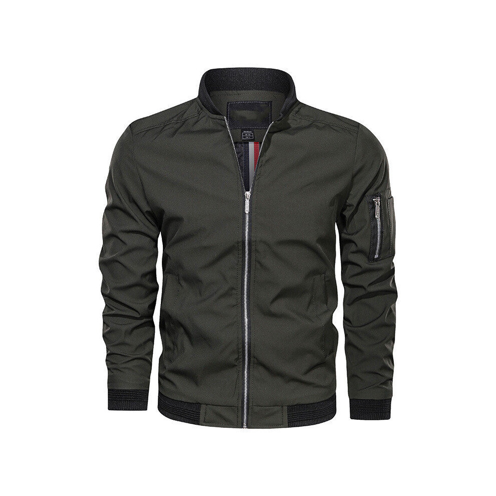 Mens Jacket Coat Loose Stand Collar Casual Jacket-image-OPC-PBWNBNM-NEW