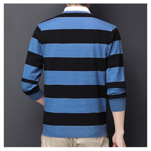 Autumn Winter Men Wool Striped Pullovers Man Sweaters Pullover Knitted Sweater Men Clothes 2