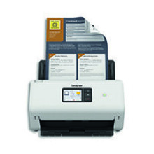 Brother ADS-4500W Wireless Desktop Scanner with 60-Sheet ADF, 35 ppm, 1200x1200 dpi, Duplex, Scan to Cloud or Smartphone