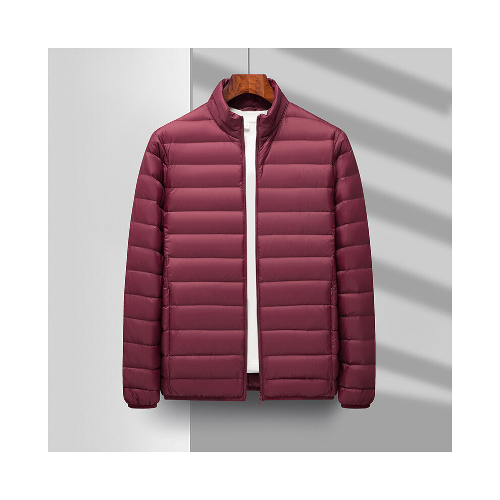 Classic High Grey Hooded Down Jacket Fall/winter Business Casual Men Lightweight Warm Solid Down Jacket-image-OPC-PBWNCX6-NEW