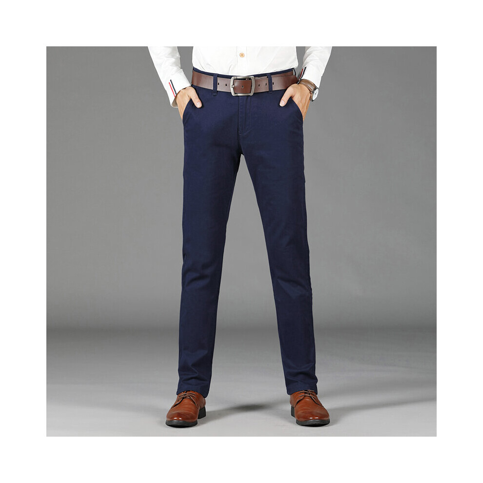 Plus size 40 42 44 46 Male Casual Pants Male Mens Clothing Trousers Mens Slim Straight Casual Trousers Men Office Pants Cotton-image-OPC-PBWNCWX-NEW