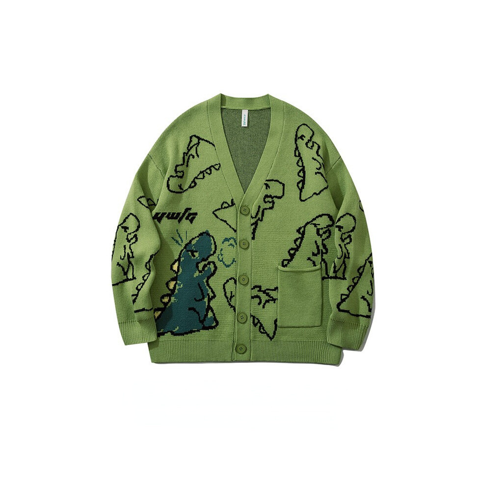 Oversized Cardigan Knitted Sweater Streetwear Loose Male Top Coat Hip Hop Sweater Cartoon Pattern Pullovers Men-image-OPC-PBWNCF6-NEW