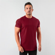 B3285 Nieuwe Stijlvolle Plain Tops Fitness Heren T-shirt Korte Mouw Spier Joggers Bodybuilding Tshirt Mannelijke Gym Kleding