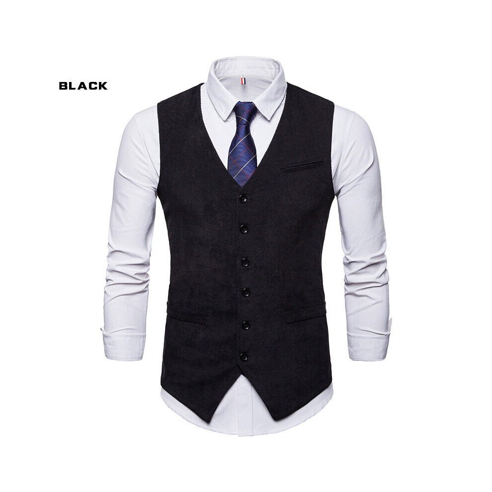 Suit Vests Men Formal Dress Vest Mens Sleeveless Jacket Wedding Waistcoat Male Business Vest Waistcoat Men Classic Corduroy-image-OPC-PBWNCCF-NEW