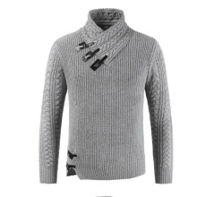 Men Slim Solid Half Turtleneck Sweater Mens Long Sleeve Knit Sweater Classic Solid Casual Bottoming Shirt E394