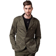 Mens Casual Blazers Style 100% Cotton Male Jacket Coat Men Blazer Coat