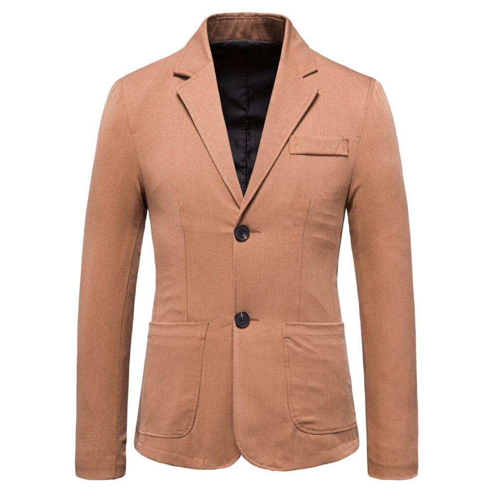 Spring Large Size Suit Coat Two Button Mens Blazer Men Slim Suit Jacket Fit on OnBuy