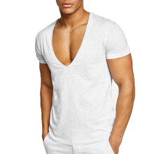 GM01 Zomer Gym Bodybuilding T Shirts Spier Tee Diepe V-hals Tops Tees Fitness Sport T-shirt Mannen Casual T-shirts