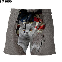 American Shorthair Fitness Sports Shorts Men Woman Hipster Cartoon Cat Print Harajuku Streetwear Shorts
