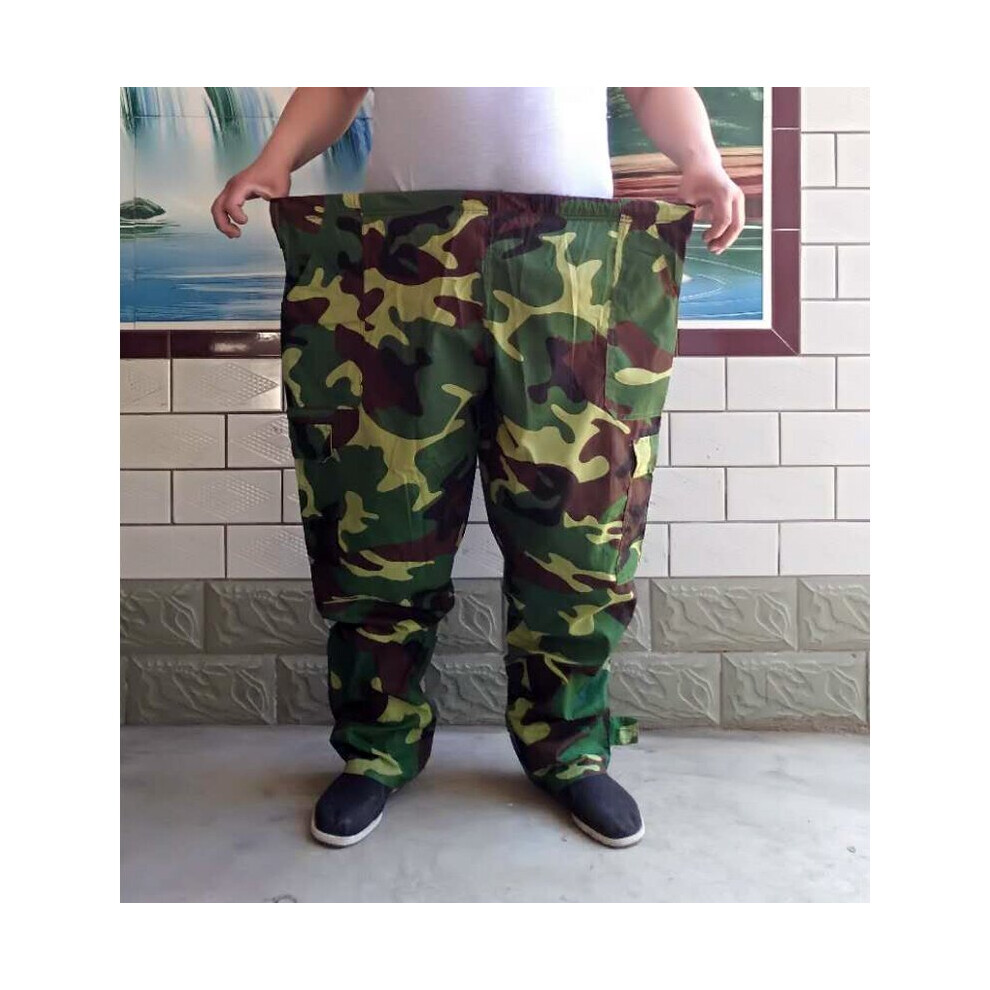 Large Size Mens Cargo Pants Elastic Waist Plus Size 8XL 9XL 10XL Camouflage Army Green Out Door 140KG Military Style Work Pants