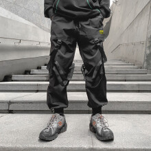 Autumn And Winter Youth Male Loose-Fitting Functional Wind Dark Overalls